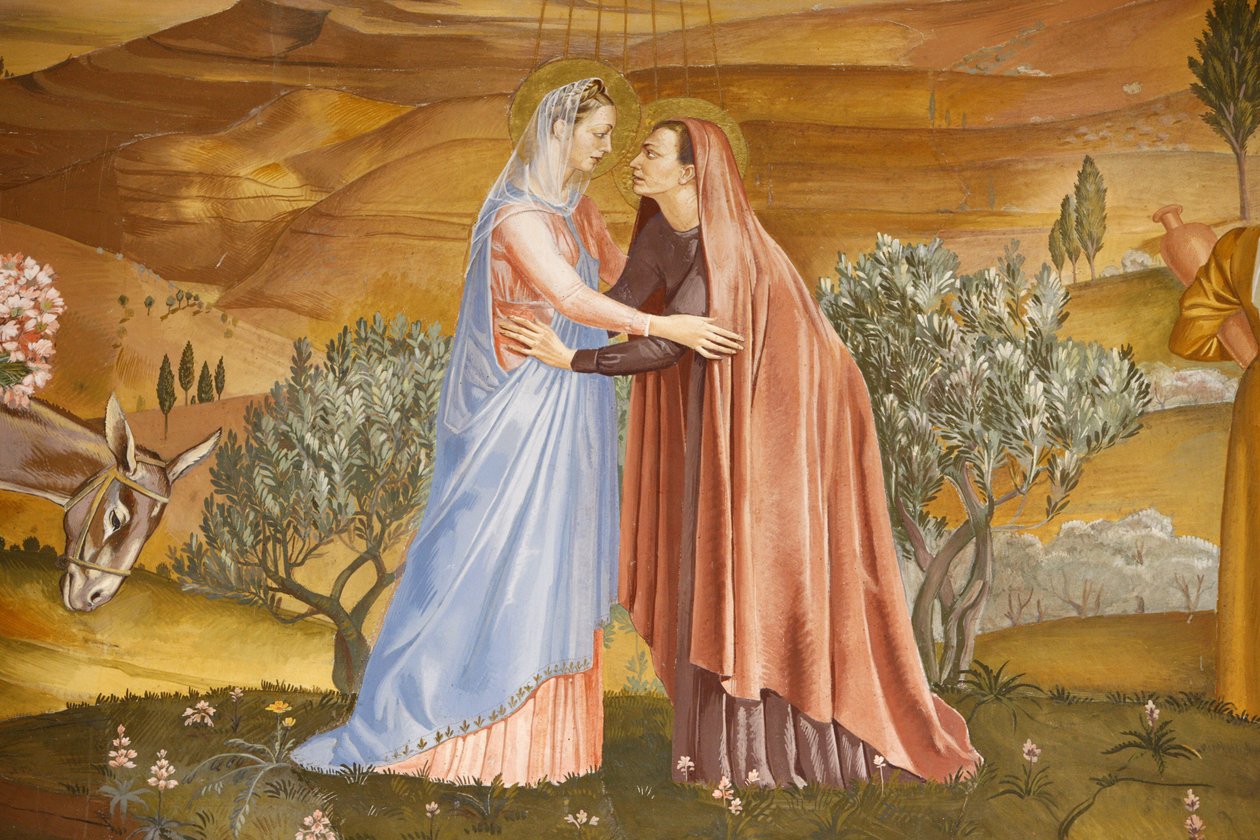 Pintura na Igreja da Visitação em Ein Kerem : a Visitação, Ein Kerem, Israel de Unbekannt