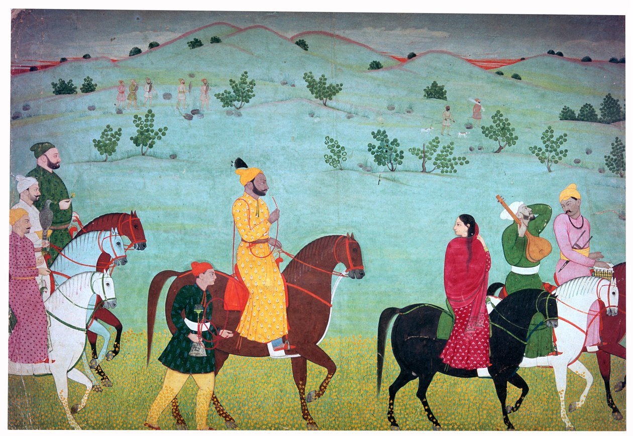 Pintura de Mian Mukund Dev de Jasrota, século XVIII de Unbekannt