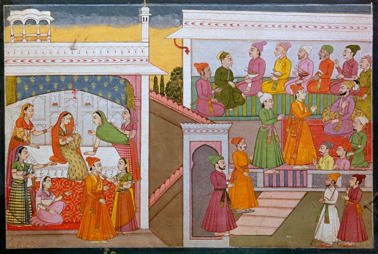 Pintura do casamento de Nala e Damayanti de Unbekannt