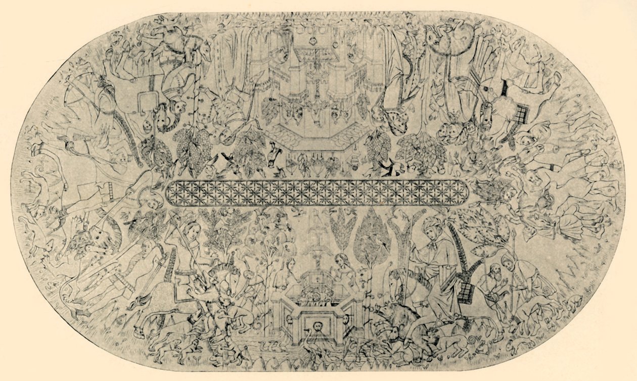 Pintura no teto do Salão da Justiça, nº 1, 1907. de Unbekannt