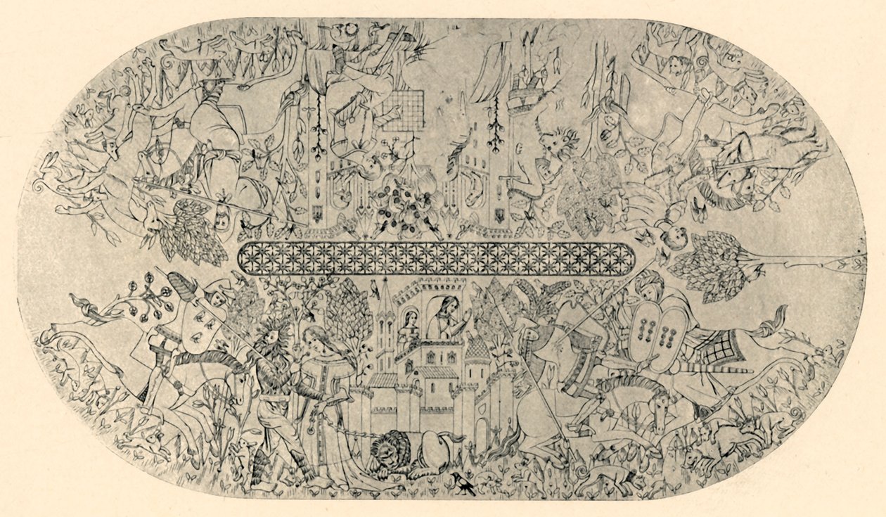 Pintura no teto do Salão da Justiça, nº 3, 1907. de Unbekannt