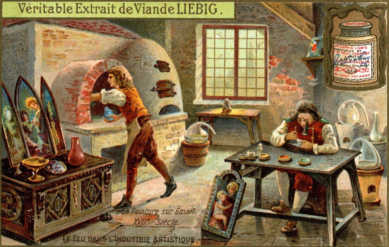 Pintura com esmaltes no século XVII, c1900 de Unbekannt