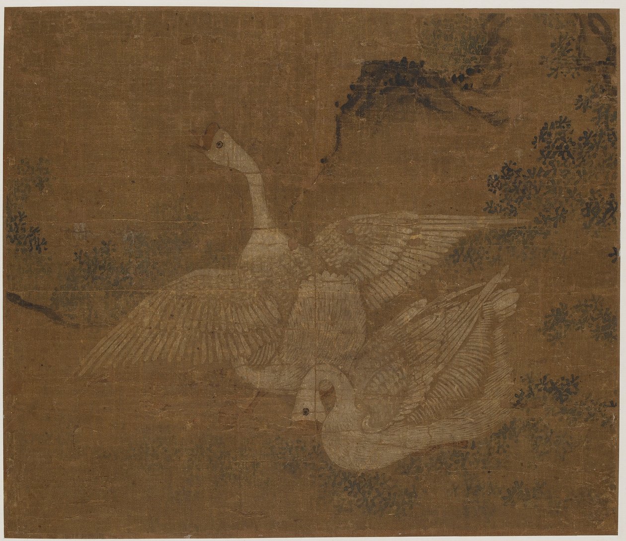 Par de gansos domésticos, possivelmente dinastia Ming, 1368-1644. de Unbekannt