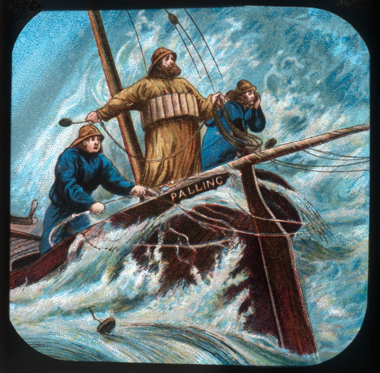 Palling Boat: Jogando a linha da vida, c1900. de Unbekannt