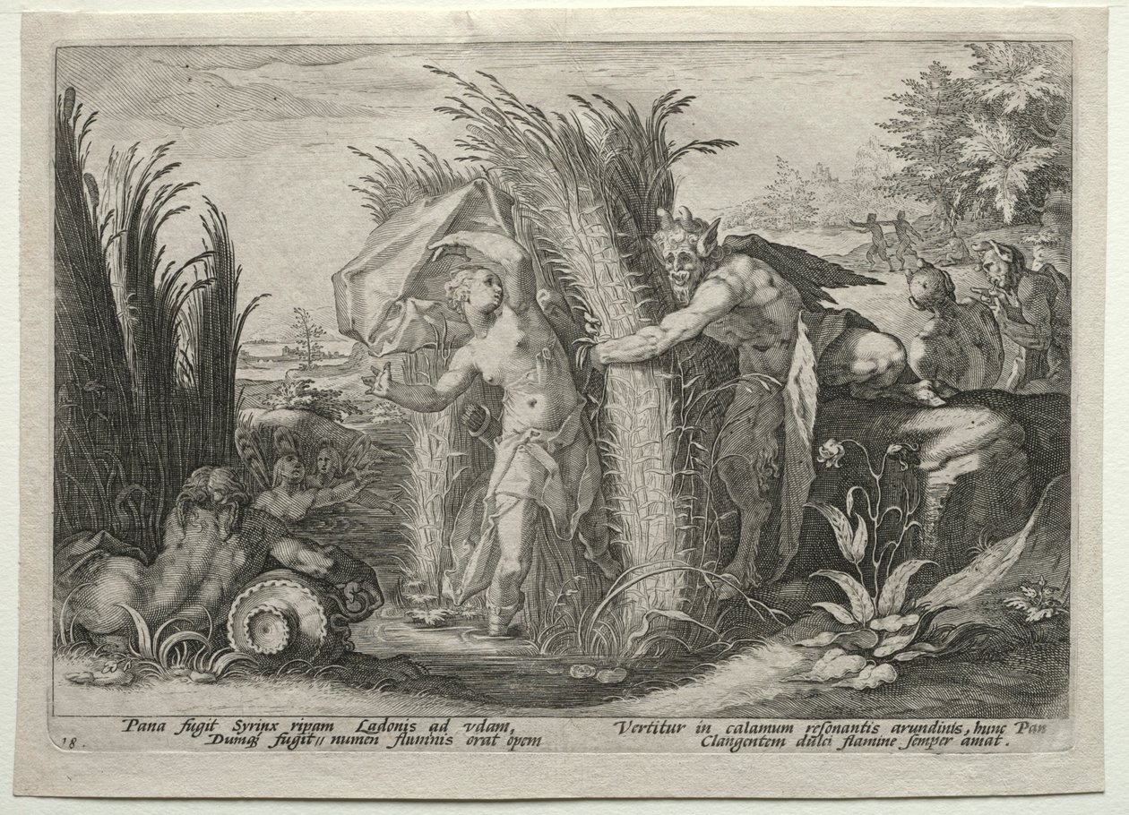 Pan Perseguindo Syrinx, c. 1589 de Unbekannt