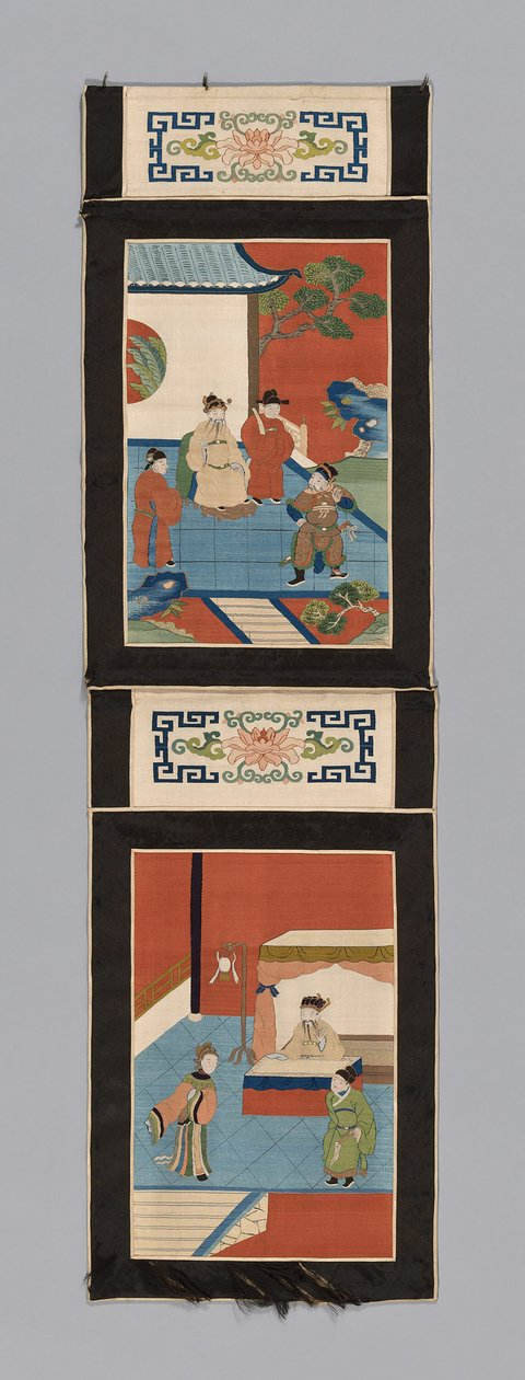 Painel para uma tela, China, dinastia Qing 1644-1911, 18751900. de Unbekannt