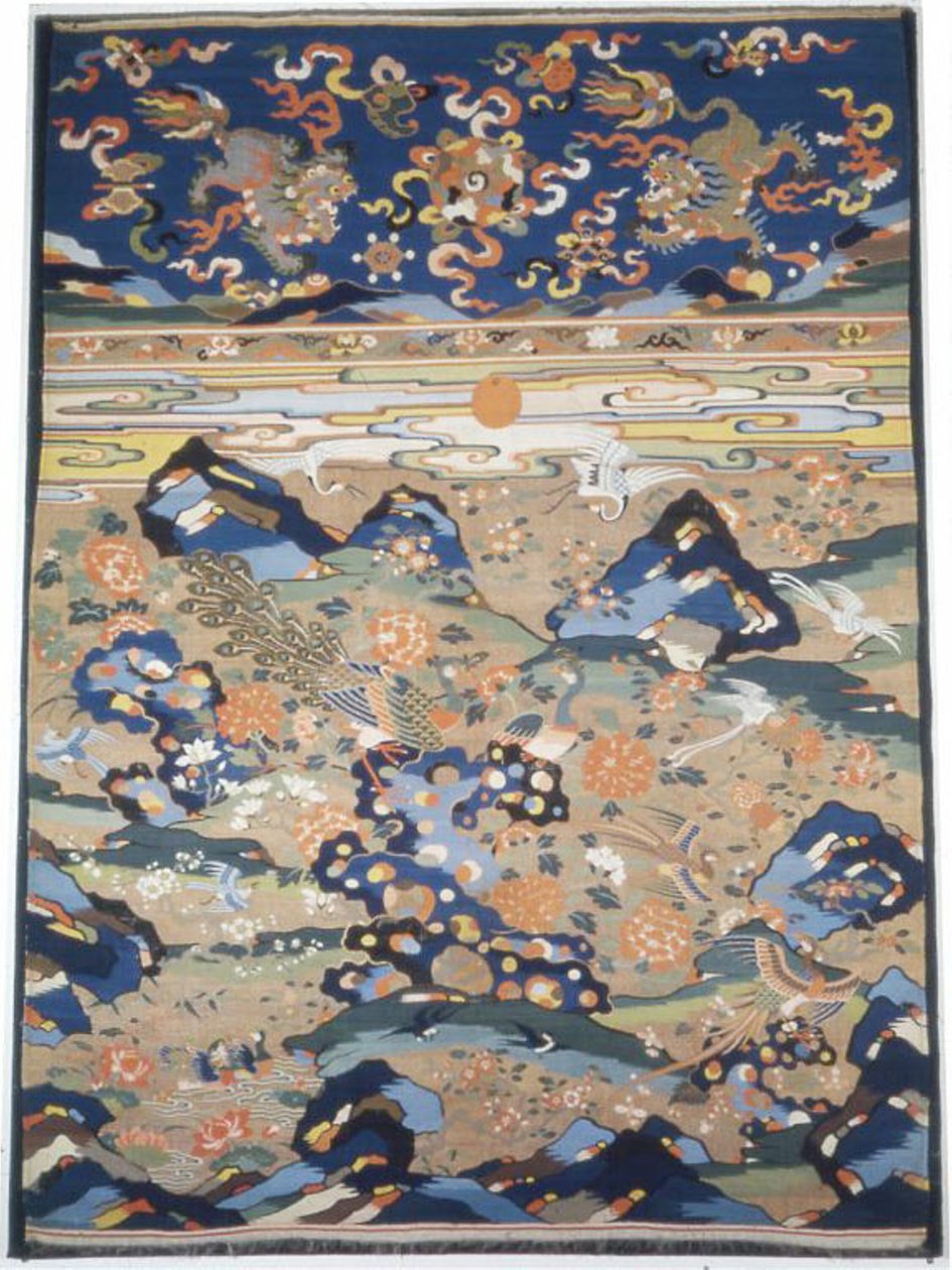 Tecido para móveis de painel, China, dinastia Ming tardia 1368-1644 Dinastia Qing 1644-1911... de Unbekannt