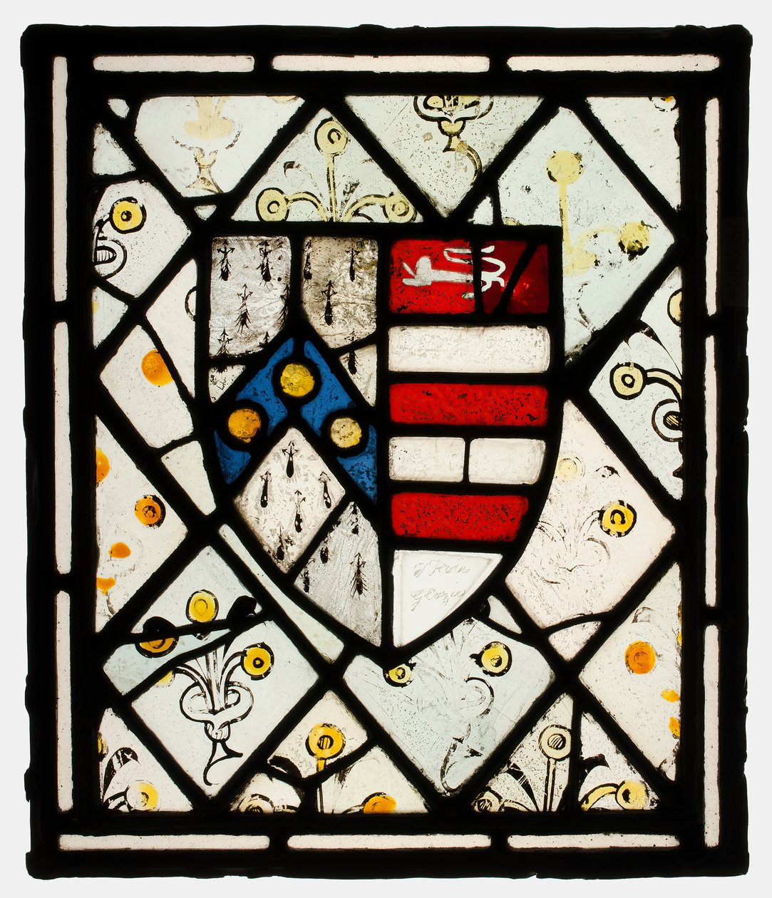 Painel com escudo heráldico de Johnson, britânico, ca. 1500. de Unbekannt