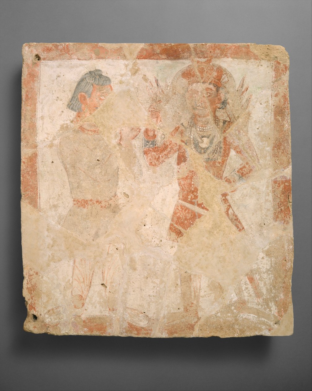 Painel com o deus Pharro e adorador, ca. século III d.C. de Unbekannt