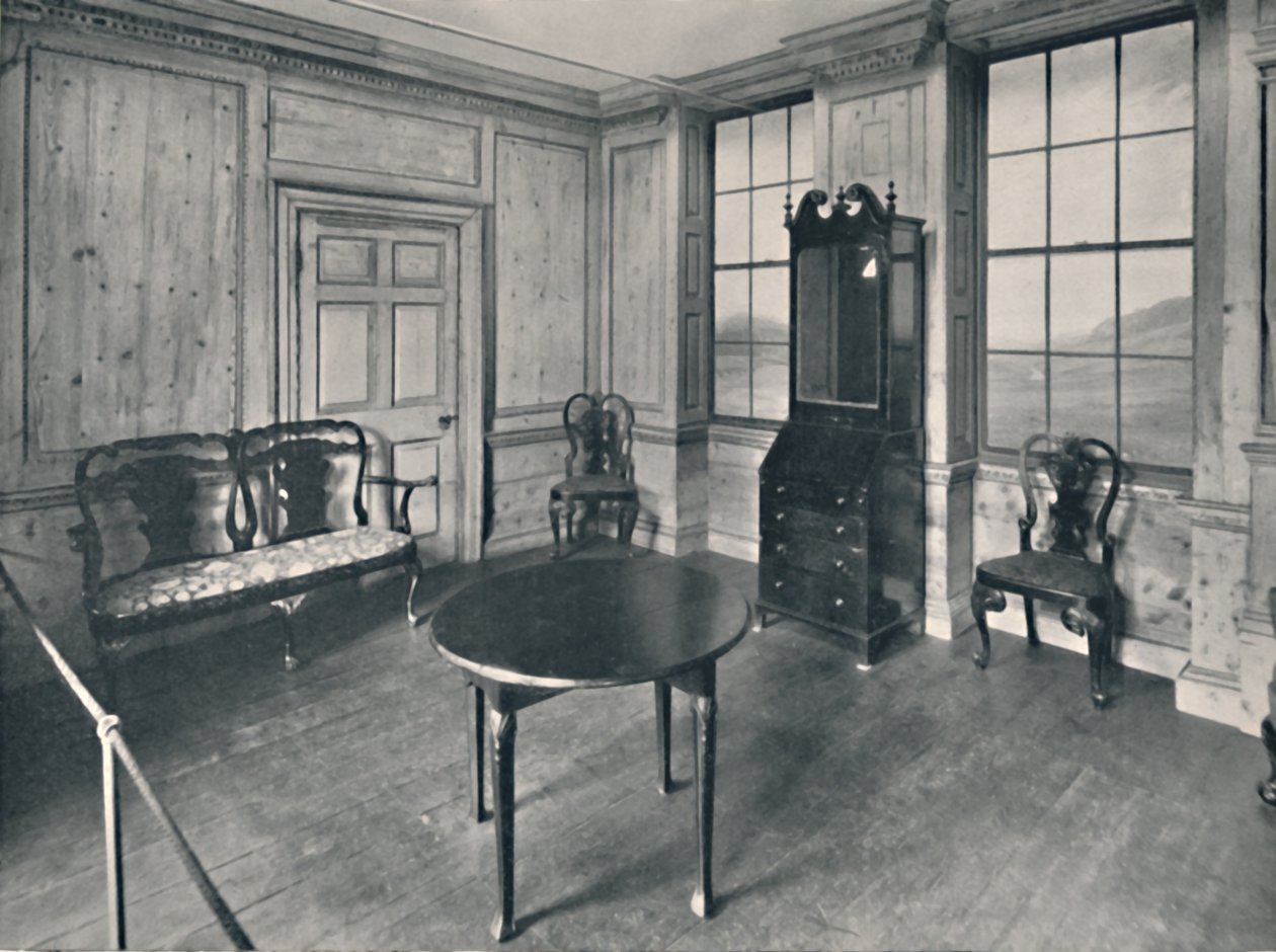 Quarto com painéis, data de 1740, com móveis principalmente do período da rainha Anne, 1927 de Unbekannt