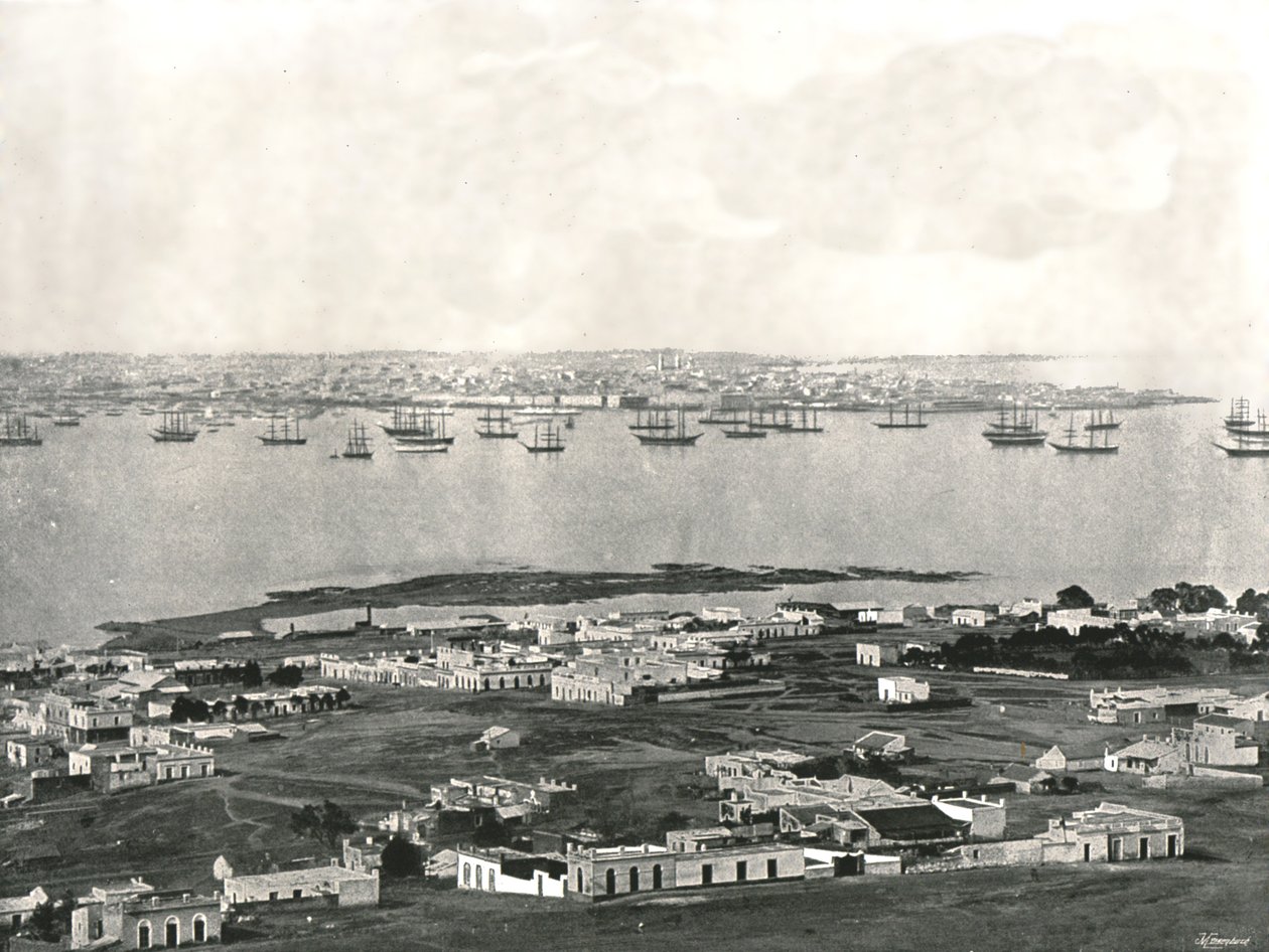 Panorama da colina, Montevidéu, Uruguai, 1895. de Unbekannt