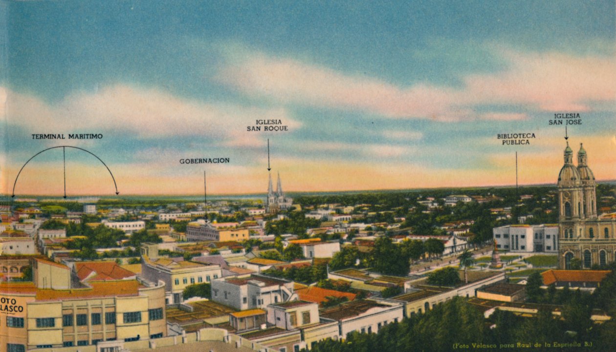 Panorama do setor central de Barranquilla, c1940s de Unbekannt