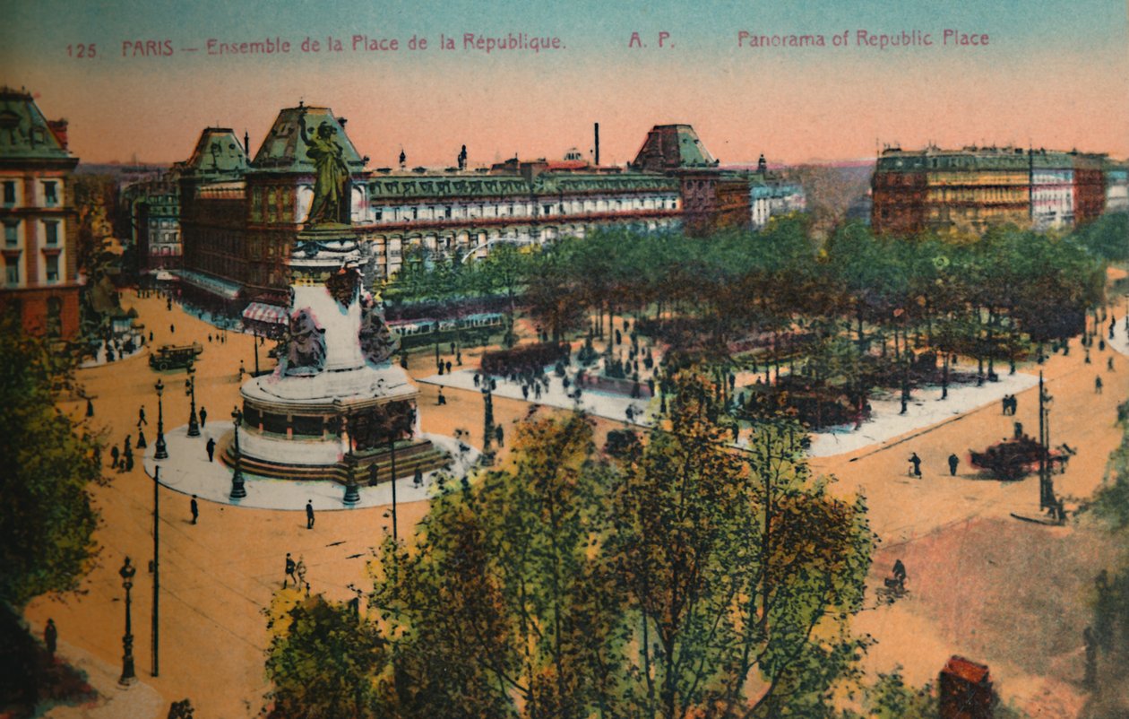 Panorama da Place de la Republique, Paris, c1920 de Unbekannt