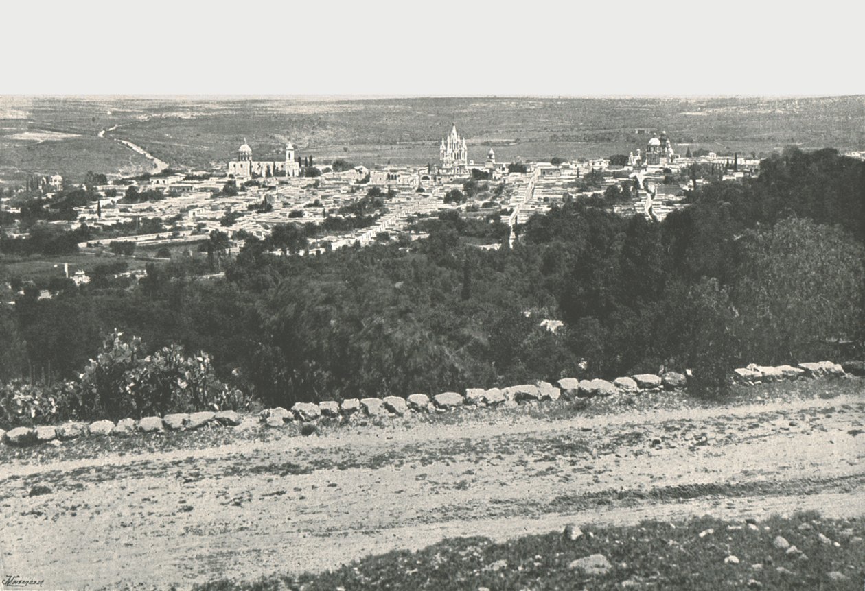 Panorama da cidade, San Miguel de Allende, México, 1895. de Unbekannt