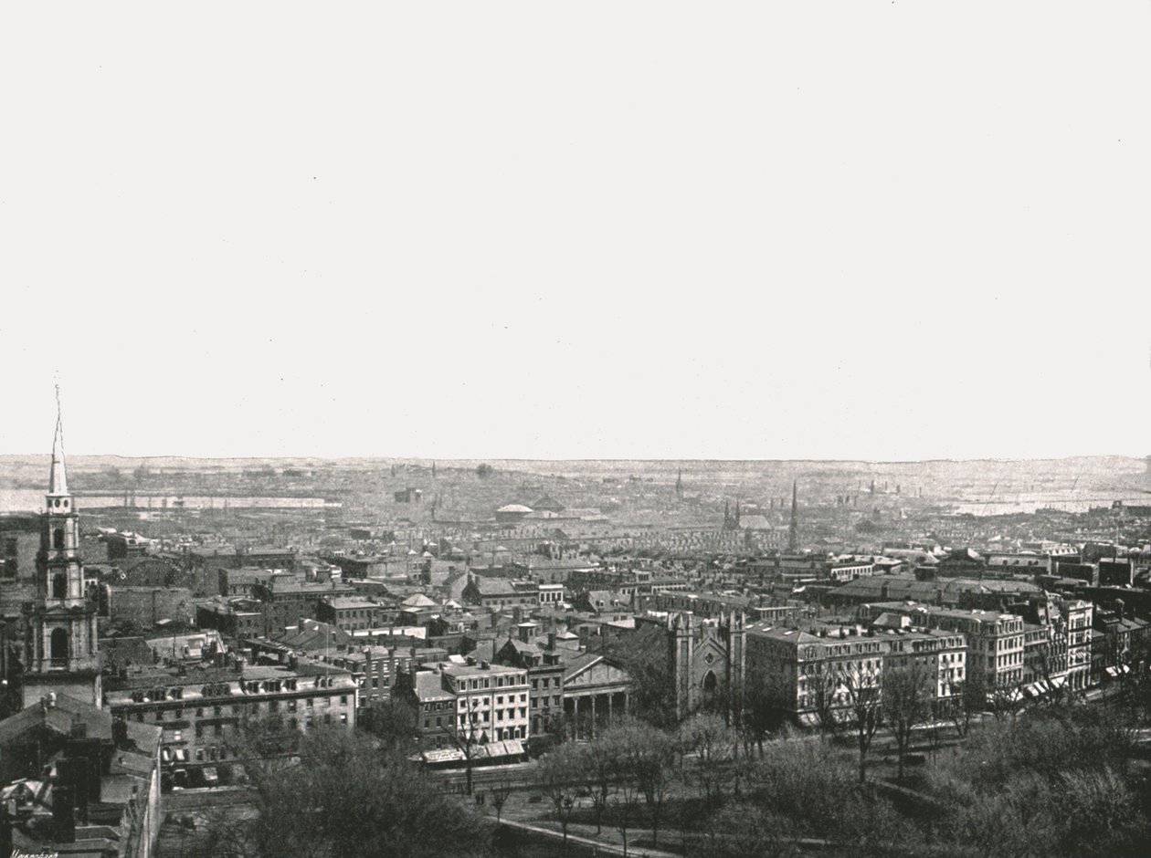 Panorama da cidade de Boston, EUA, 1895. de Unbekannt