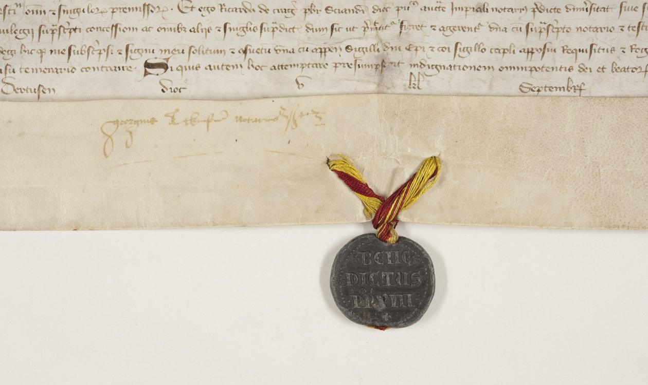 Bula Papal confirmando a carta do Bispo Henry Wardlaw, recto de Unbekannt