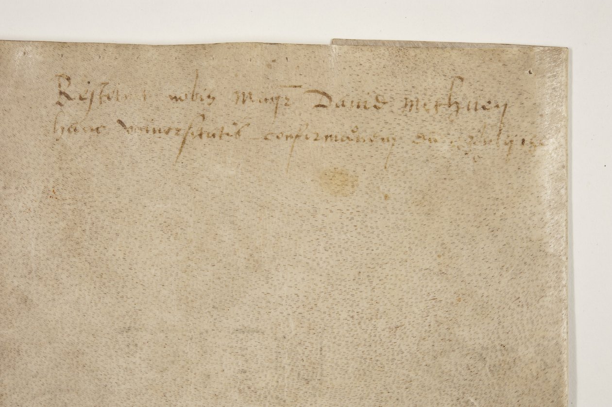 Bula Papal confirmando a carta do Bispo Henry Wardlaw, verso de Unbekannt