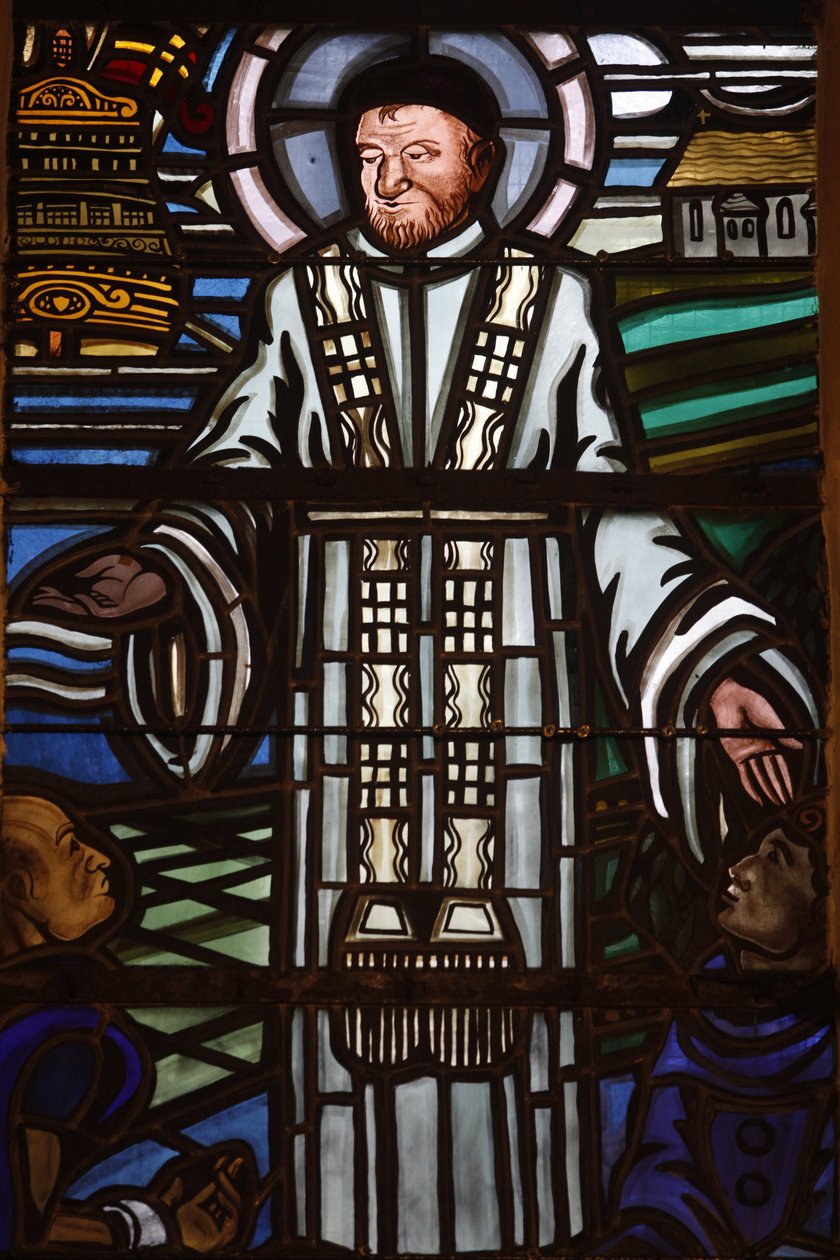 Paris, França vitral da Igreja de São Lourenço: São Vicente de Paulo, Paris, França de Unbekannt