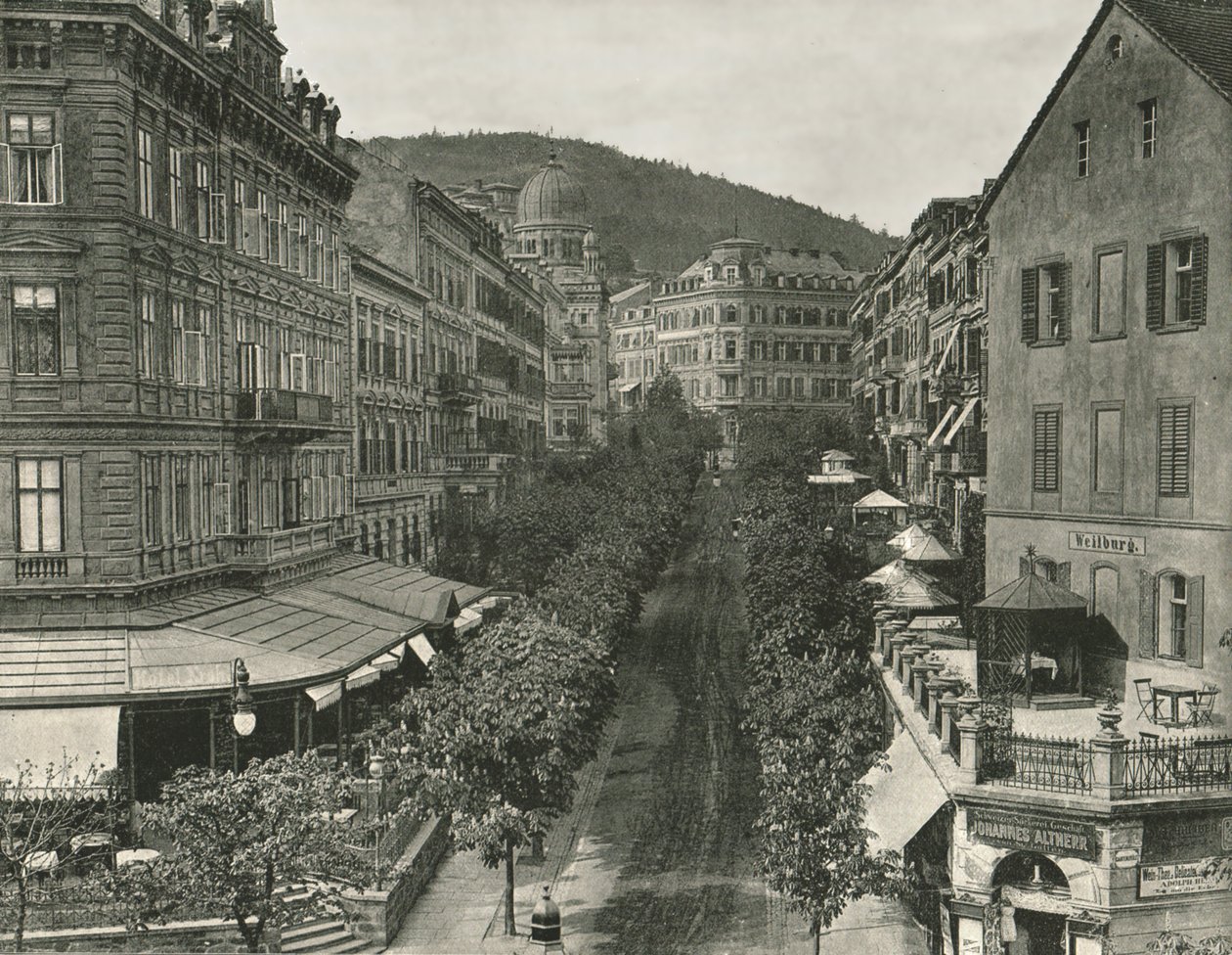 Parkstrasse, Carlsbad, Tchecoslováquia, 1895. de Unbekannt