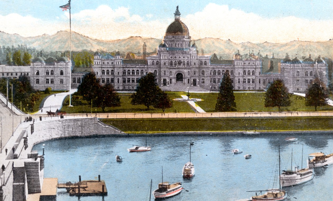 Edifícios do parlamento, victoria, columbia britânica, canadá, c1900s de Unbekannt