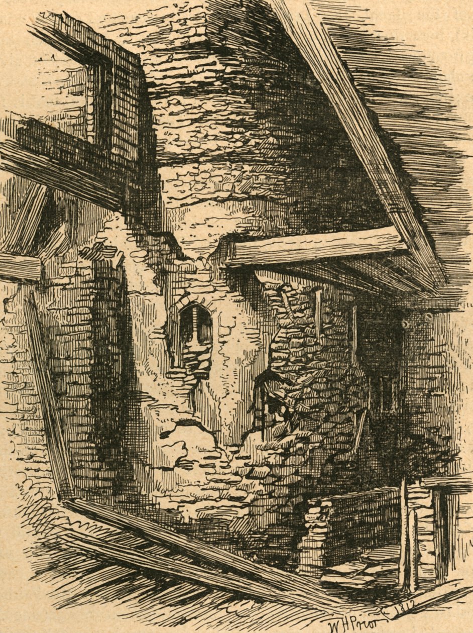 Peça da parede velha de Londres perto do quadrado do falcão, 1870, 1897. de Unbekannt