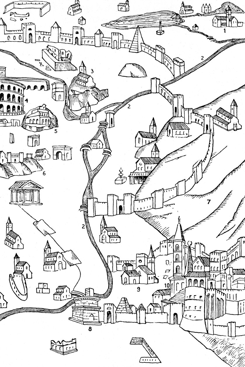 Parte de Roma. De um plano desenhado c.1475, 1935 de Unbekannt