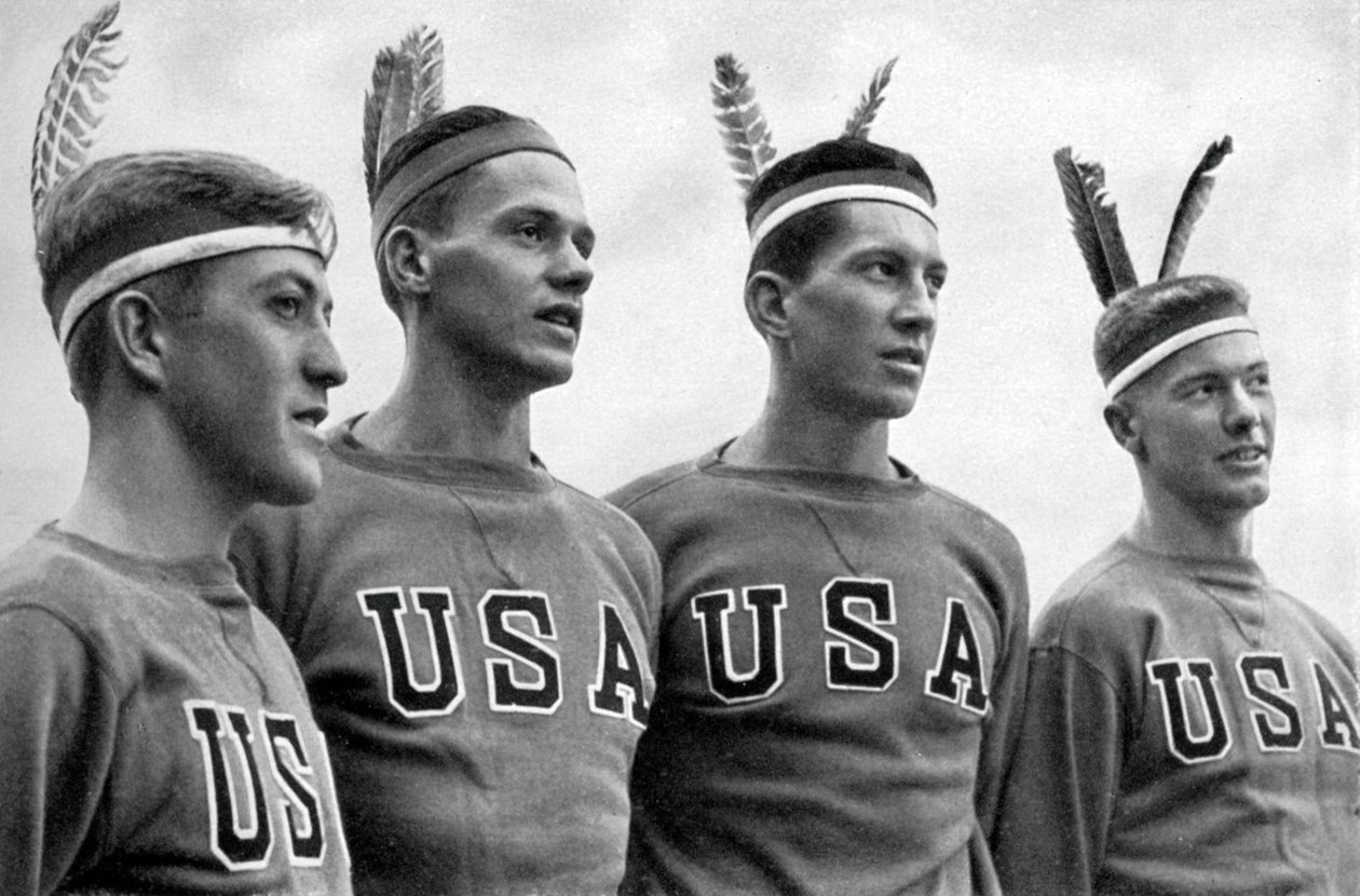 Parte do remo vencedor de medalhas de ouro nos Estados Unidos, Jogos Olímpicos de Berlim, 1936 de Unbekannt
