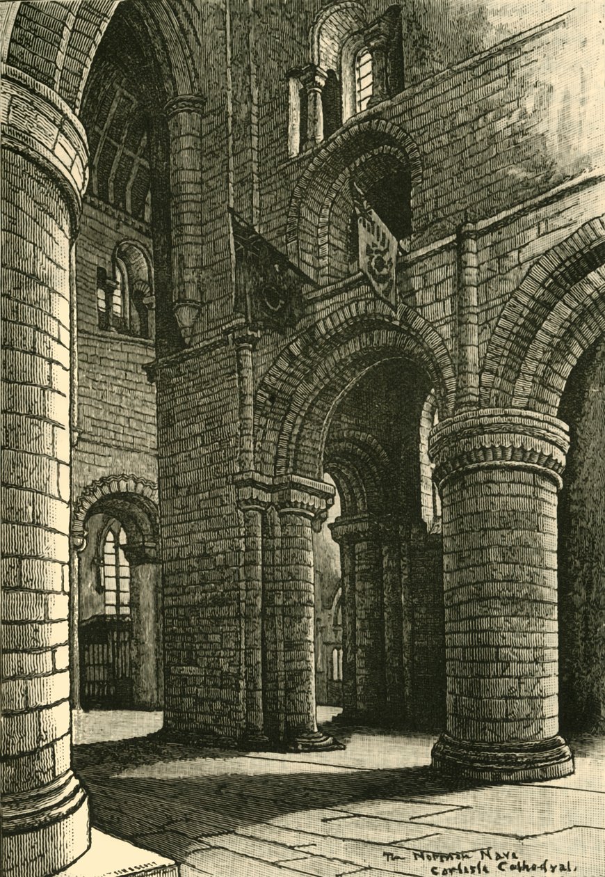 Parte da Nave, Carlisle Cathedral, 1898. de Unbekannt