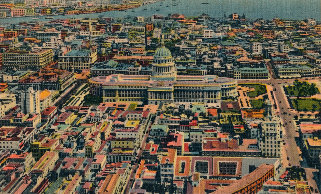 Vista aérea parcial da cidade, Havana, Cuba, c1910 de Unbekannt