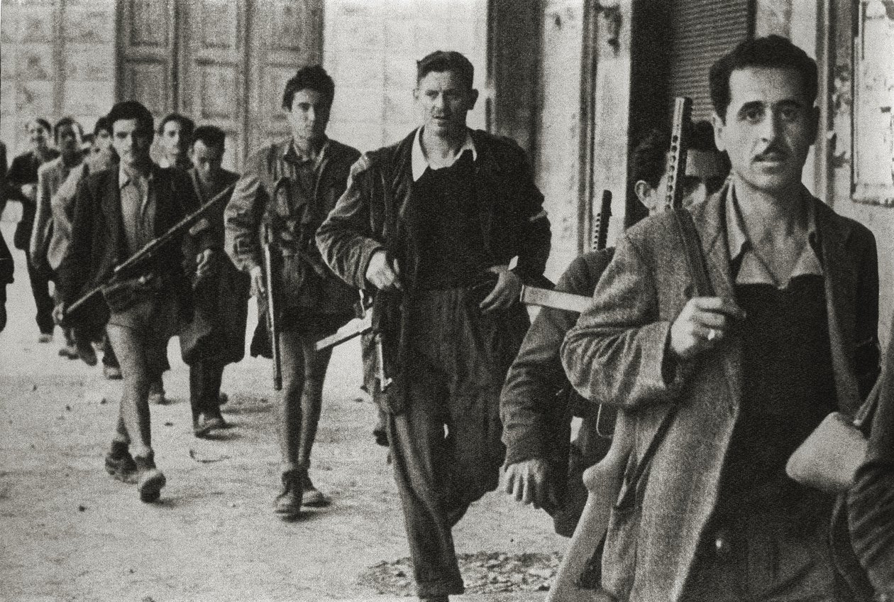 Partisans in Cesena, Emilia Romagna, Itália, Outubro de 1944 (b/e foto) de Unbekannt