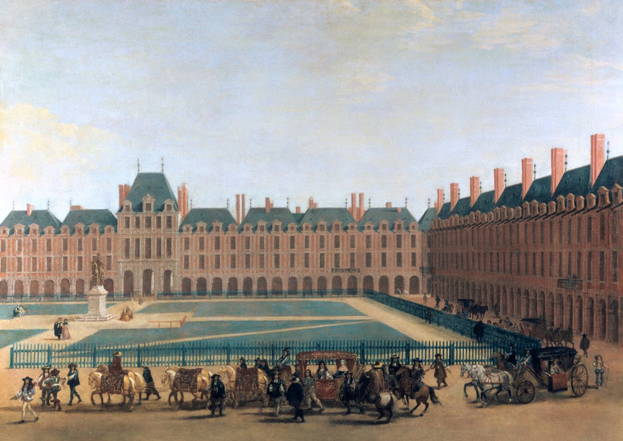 Passagem do rei e do regente, a Place Royale, c1655. de Unbekannt