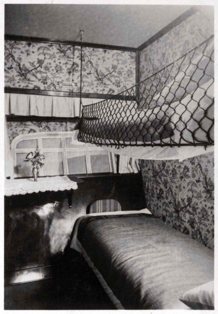 Cabine de passageiros à noite, LZ 127 Graf Zeppelin, 1933 de Unbekannt