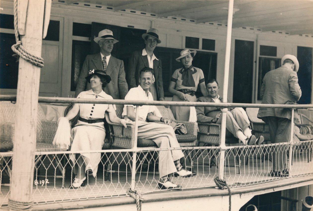 Passageiros em um cruzeiro pelo Nilo, 1936 de Unbekannt