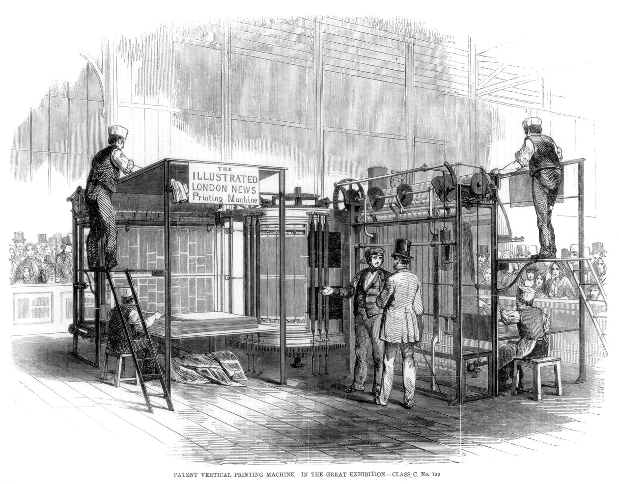 Máquina de impressão vertical de patentes, Grande Exposição, Londres, 1851 de Unbekannt