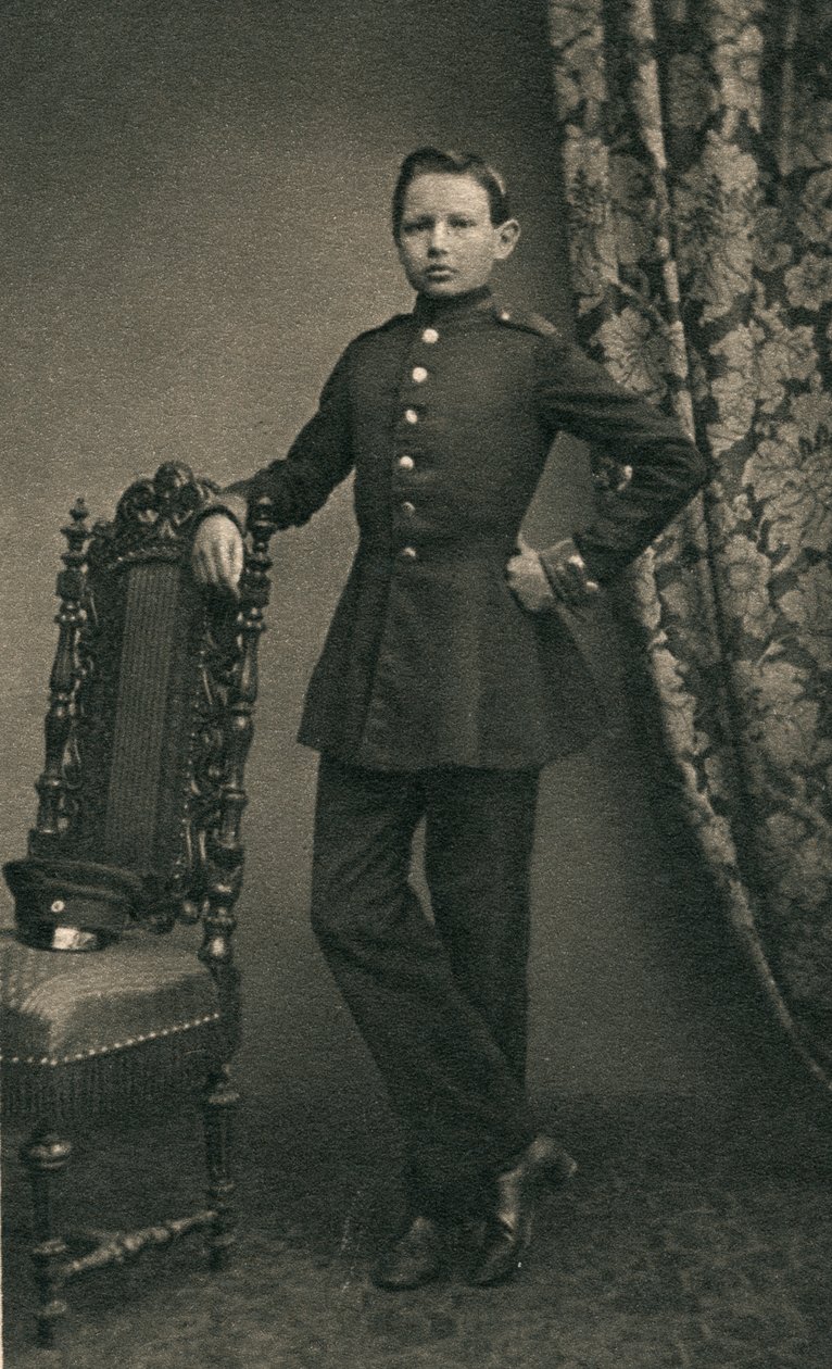 Paul von Hindenburg 1847-1934, como cadete em Wahlstatt, 1860s, 1930s de Unbekannt