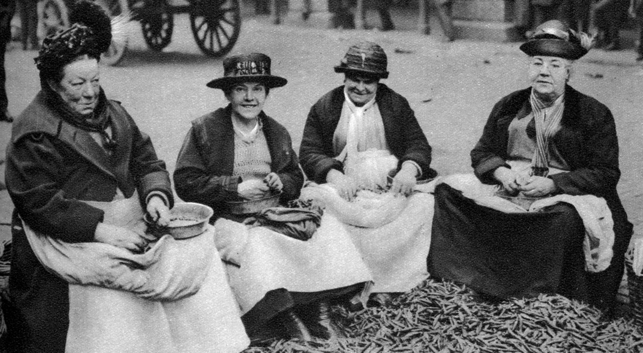 Casca de ervilha em Covent Garden, Londres, 1926-1927 de Unbekannt