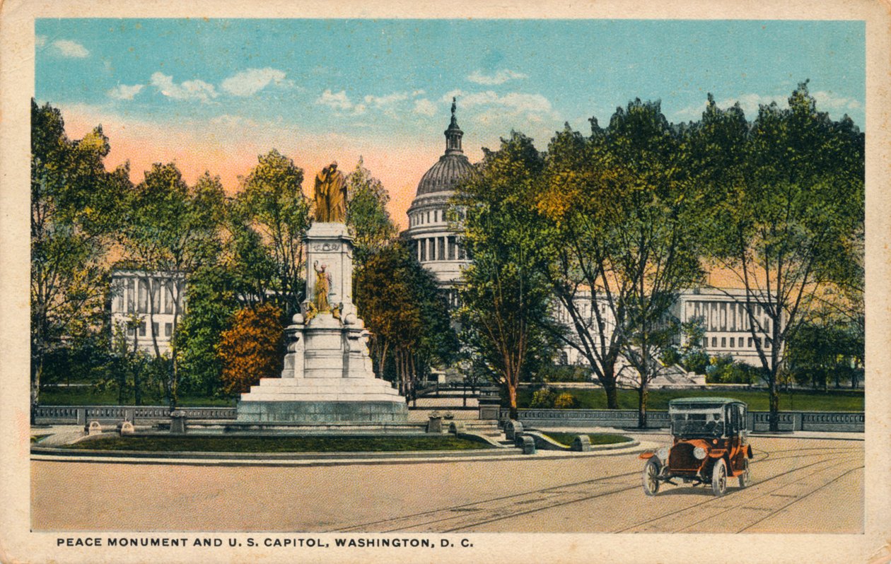 Monumento da paz e Capitólio dos EUA, Washington, DC, c1910 de Unbekannt