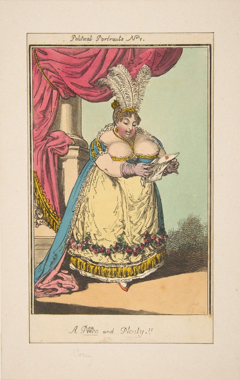 Parte da paz e muitos retratos políticos nº 1, ca. 1820 de Unbekannt