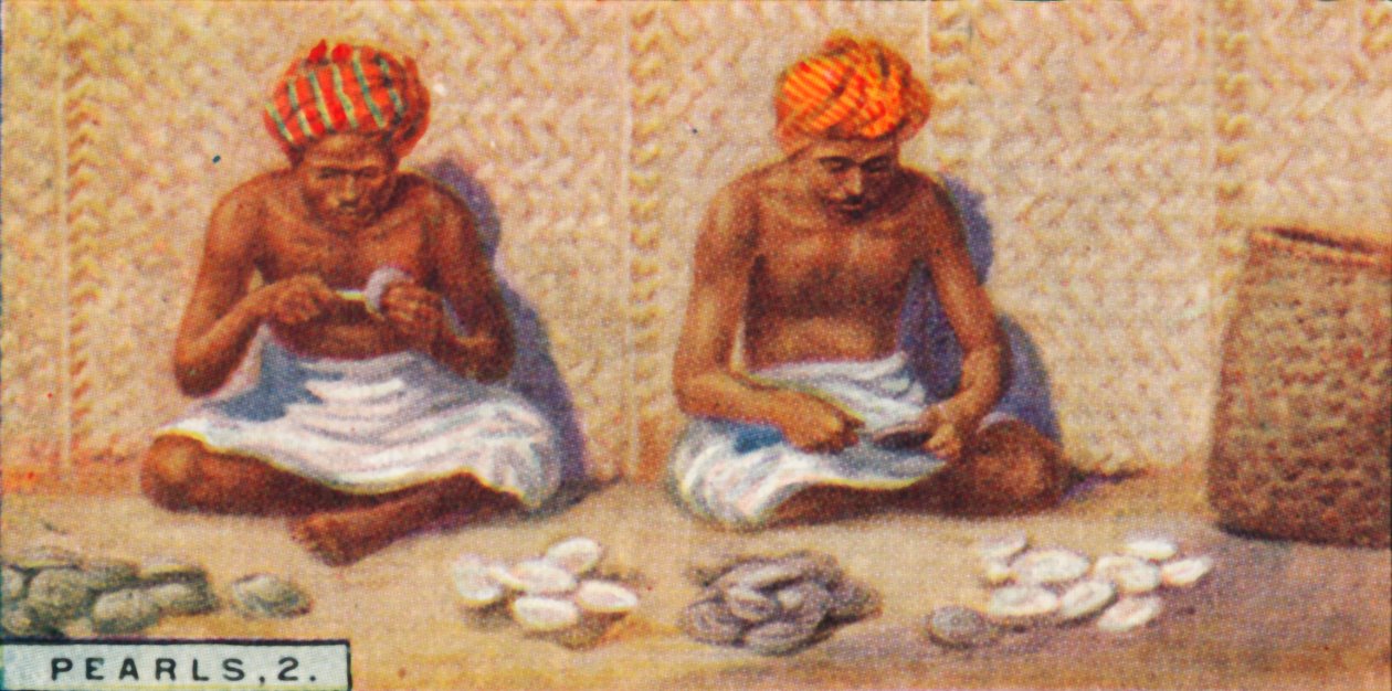 Pérolas, 2. - Openng the Oysters, Ceilão, 1928 de Unbekannt