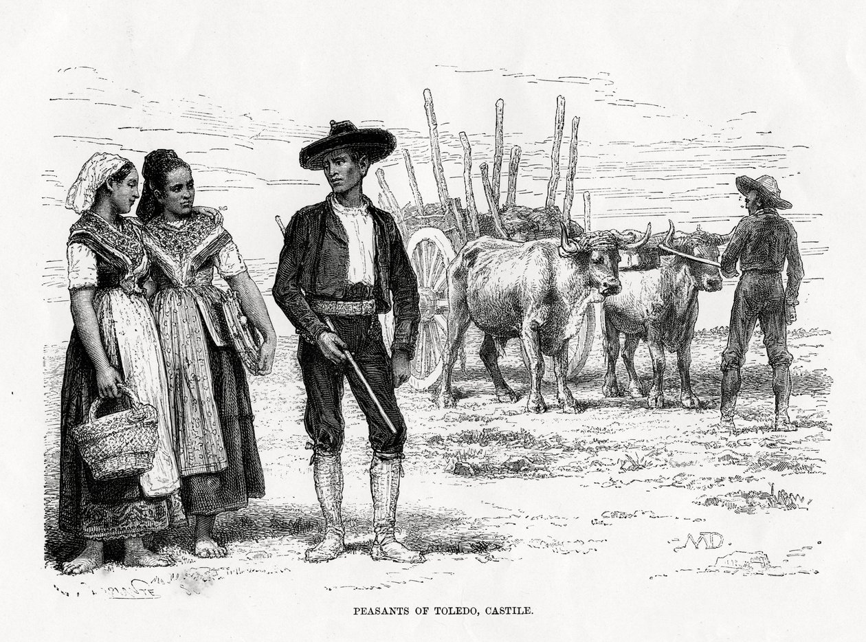 Camponeses de Toledo, Castilla-La Mancha, Espanha, 1879 de Unbekannt