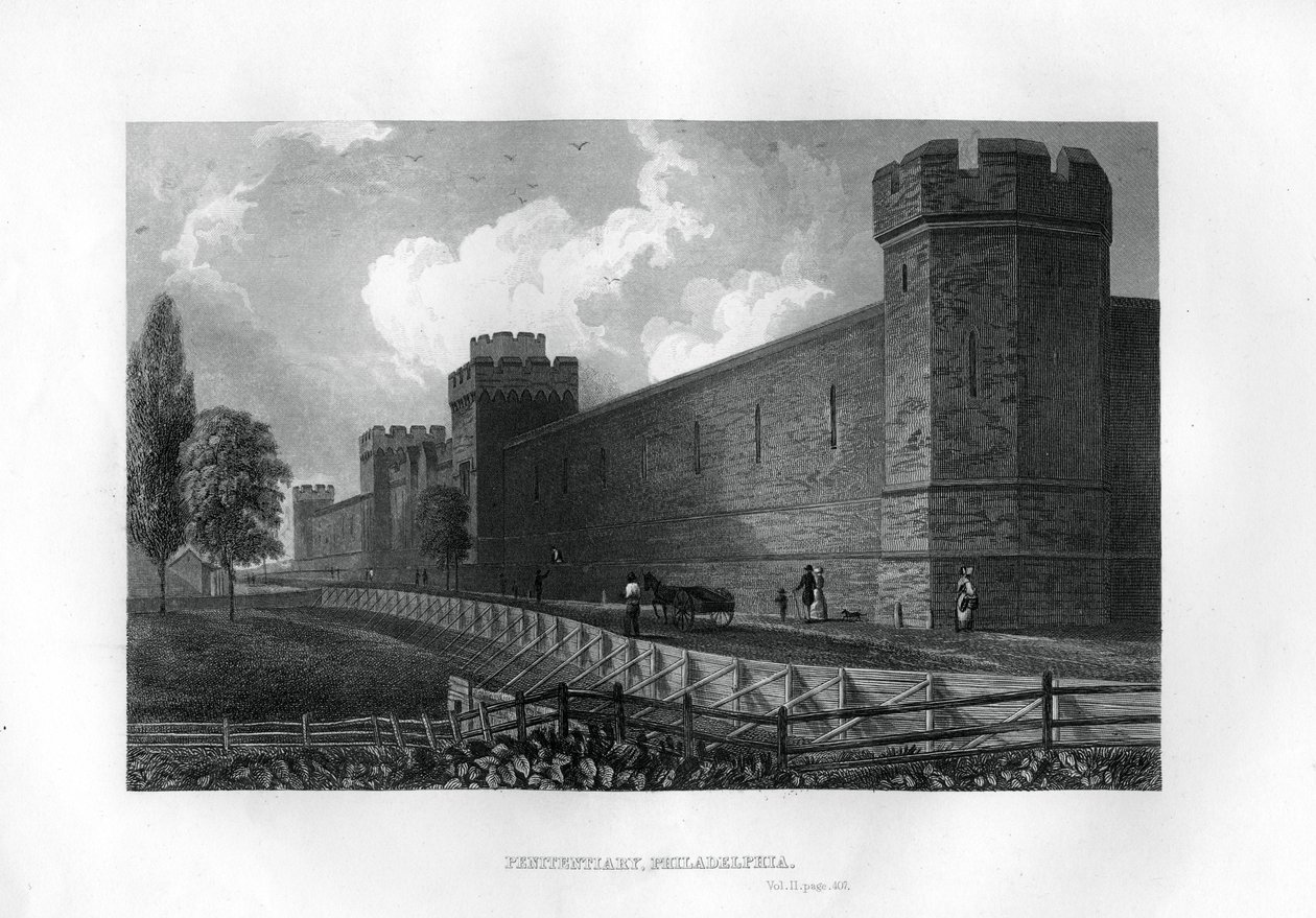 Penitenciária, Filadélfia, Pensilvânia, EUA, 1855 de Unbekannt