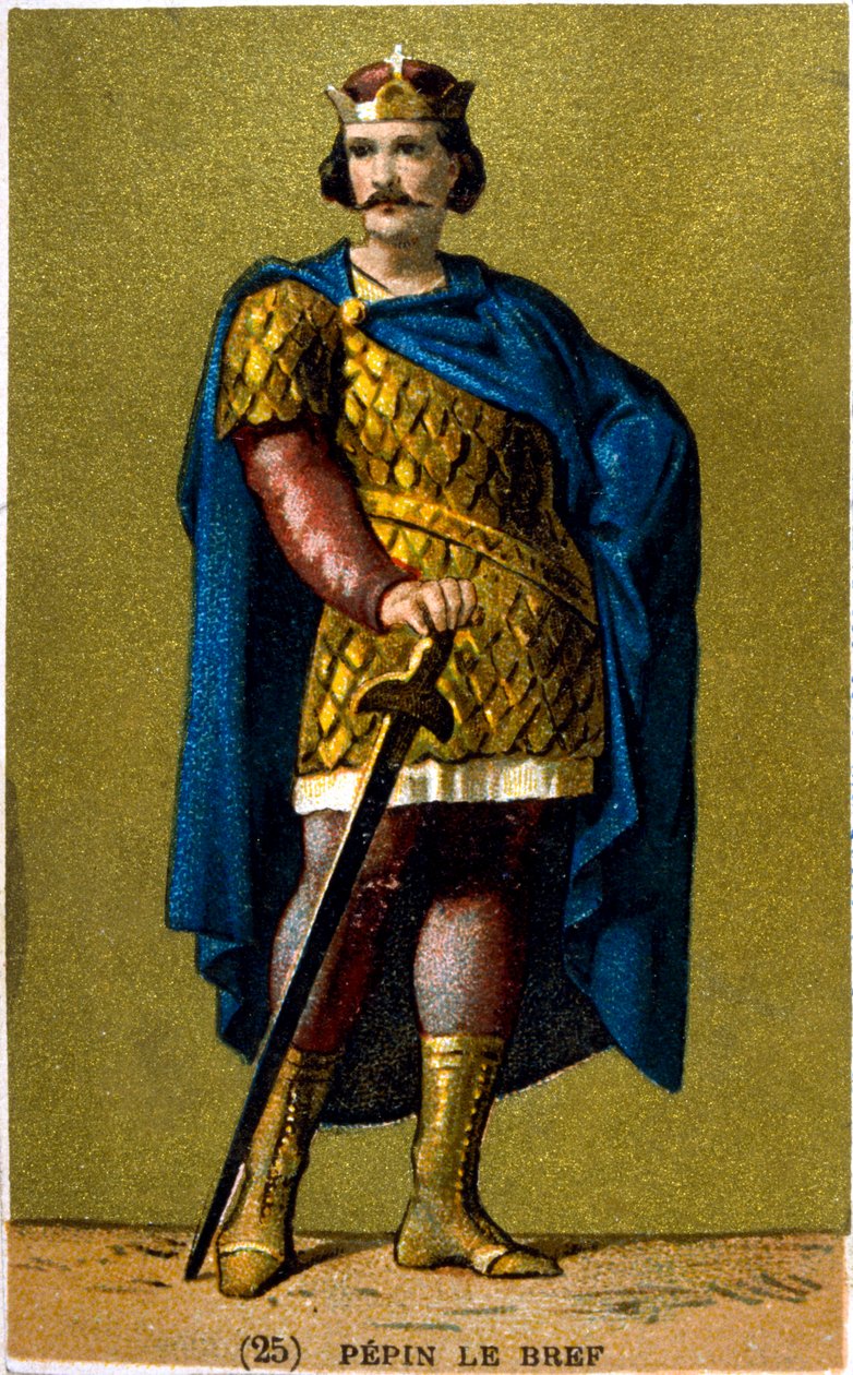 Pepin, o Curto, rei dos francos, desde 751, século XIX de Unbekannt
