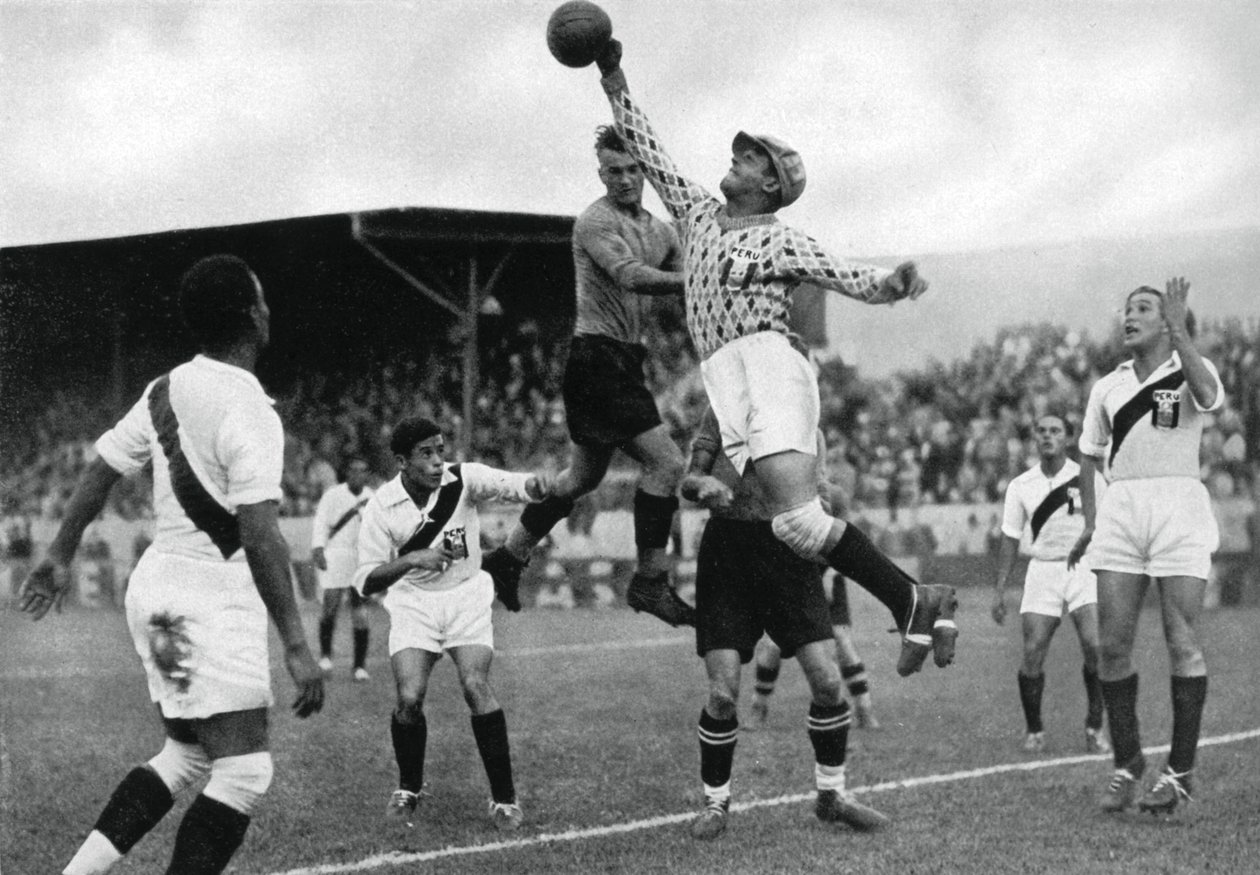 Time de futebol olímpico de Perus em ação, Jogos Olímpicos de Berlim, 1936 de Unbekannt