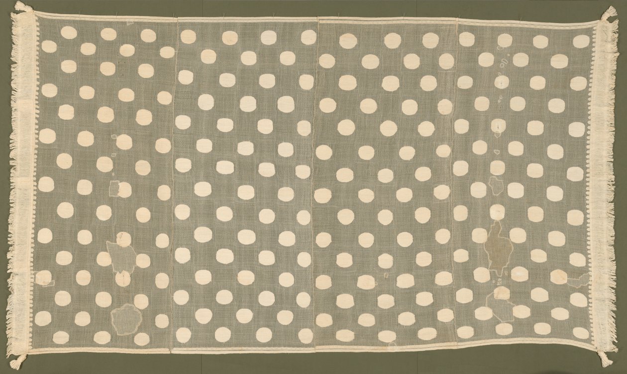 Têxteis peruanos: manto ou pendurado, tanga, turbante, chapéu acolchoado, faixa com borlas, 1200-1460s. de Unbekannt