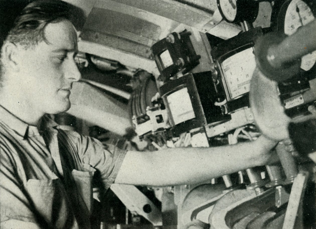 Suboficial de um submarino britânico, Segunda Guerra Mundial, 1945. de Unbekannt