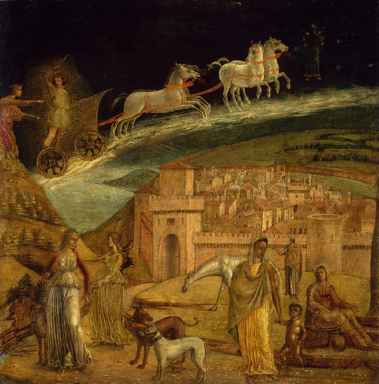 Phaeton dirigindo a carruagem de Phoebus, 14751500. de Unbekannt