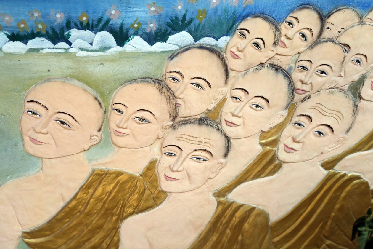 O templo budista Phap Van. A sangha. A cidade de Ho Chi Minh. Vietname. de Unbekannt