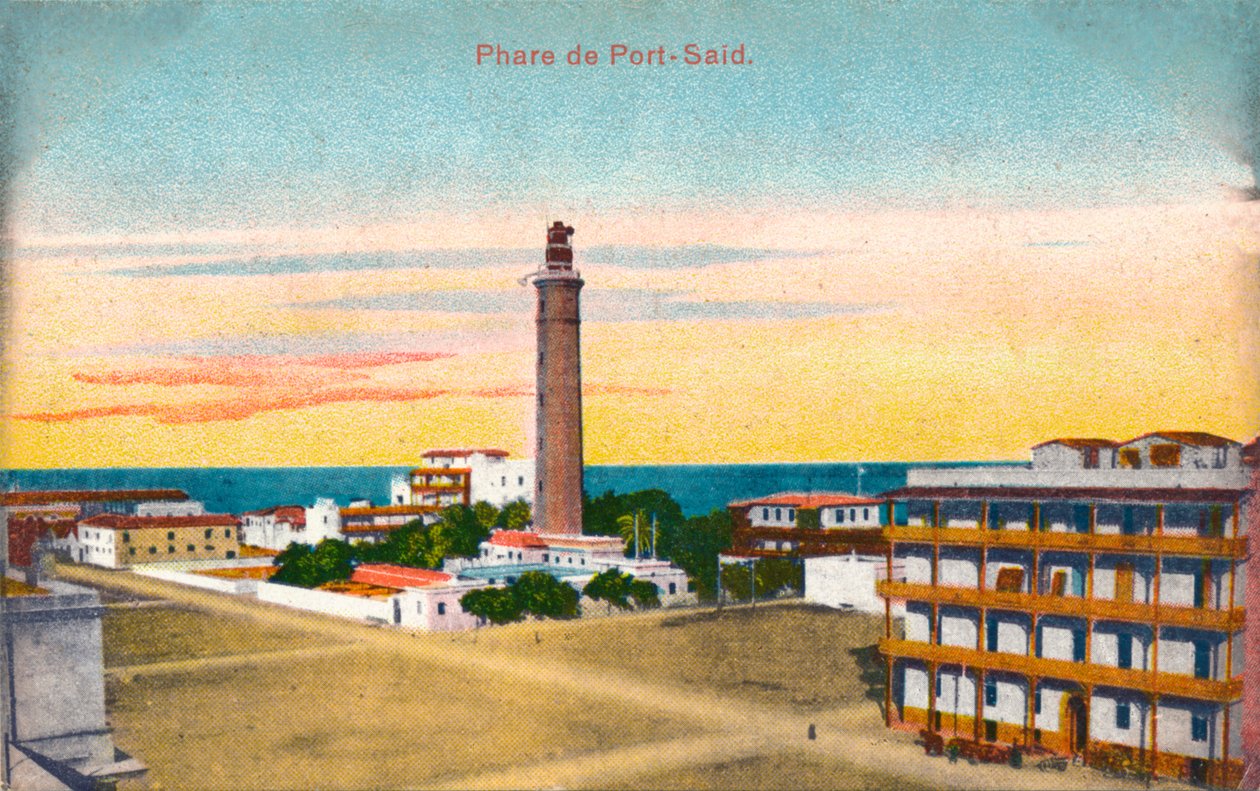 Farol de Port-Said, c1900 de Unbekannt