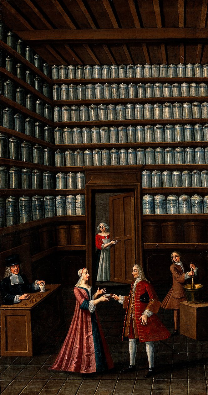 Pharmacy, um 1700 de Unbekannt