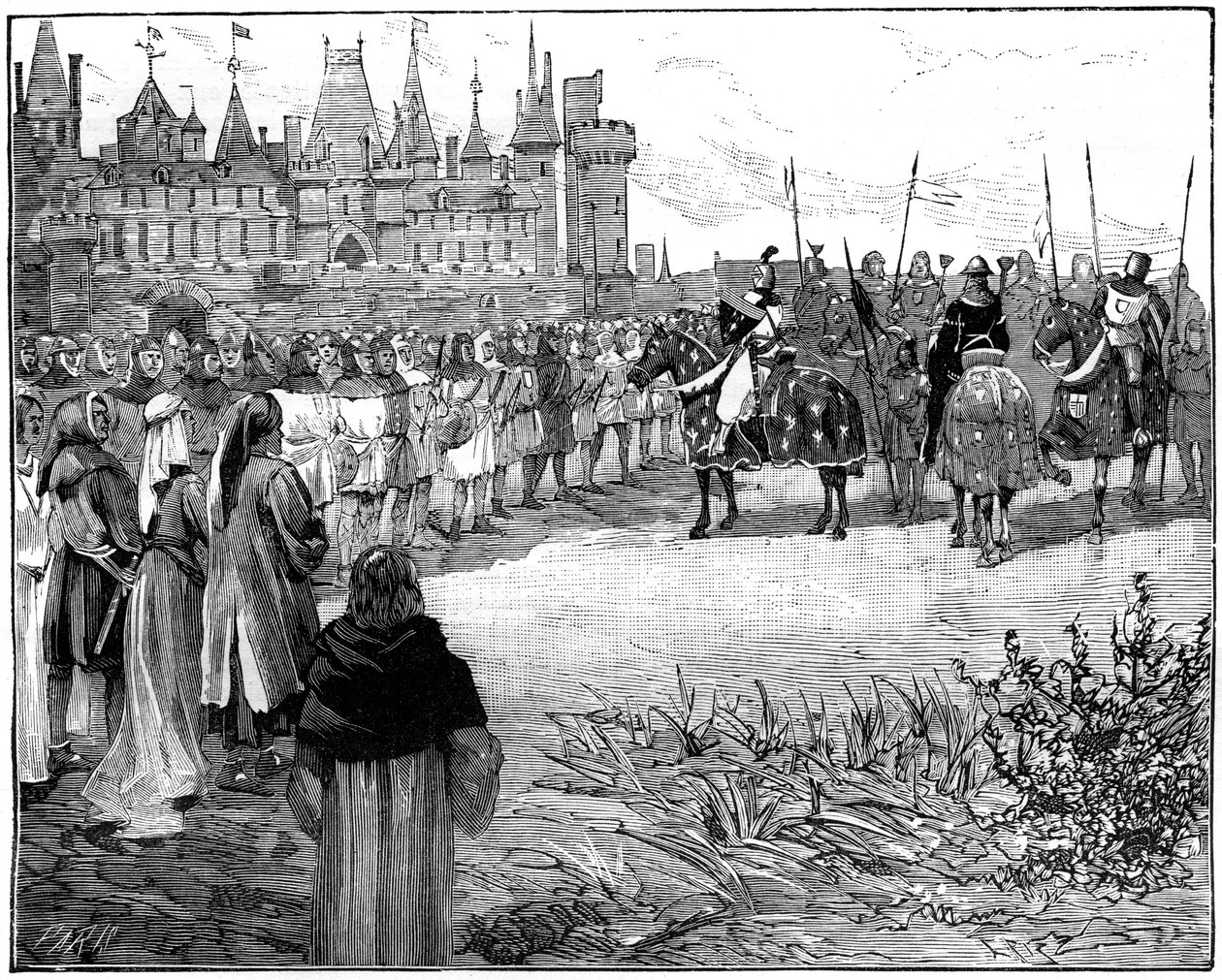 Filipe, a Feira, revendo cinco mil parisienses prontos para portar armas, c1285-1314 1882-1884 de Unbekannt